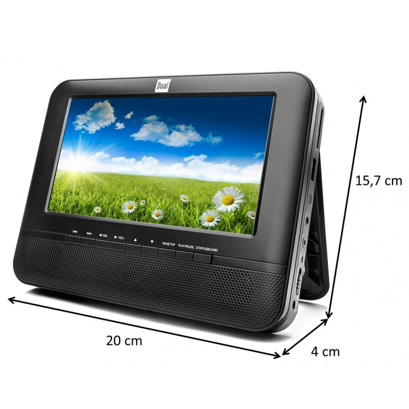 Dual DVD-P702 portable DVD-Player schwarz