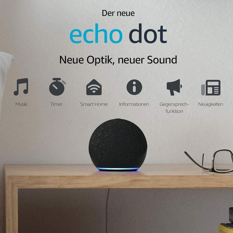 Amazon Echo (4. Generation) Smarter Lautsprecher mit Alexa anthrazit