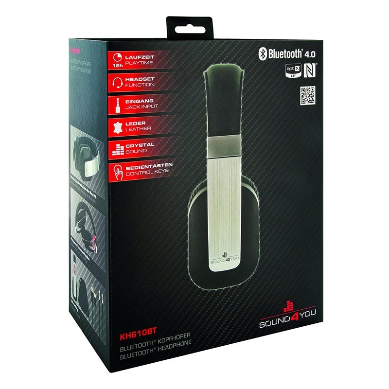 Schwaiger KH610BT 513 Bluetooth 4.0 Bügelkopfhörer silber/schwarz