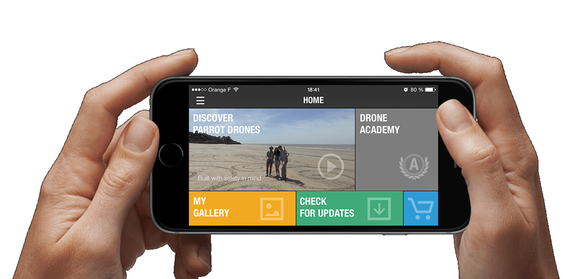Parrot Bebop Drone + Skycontroller Gelb Ausstellungsgerät
