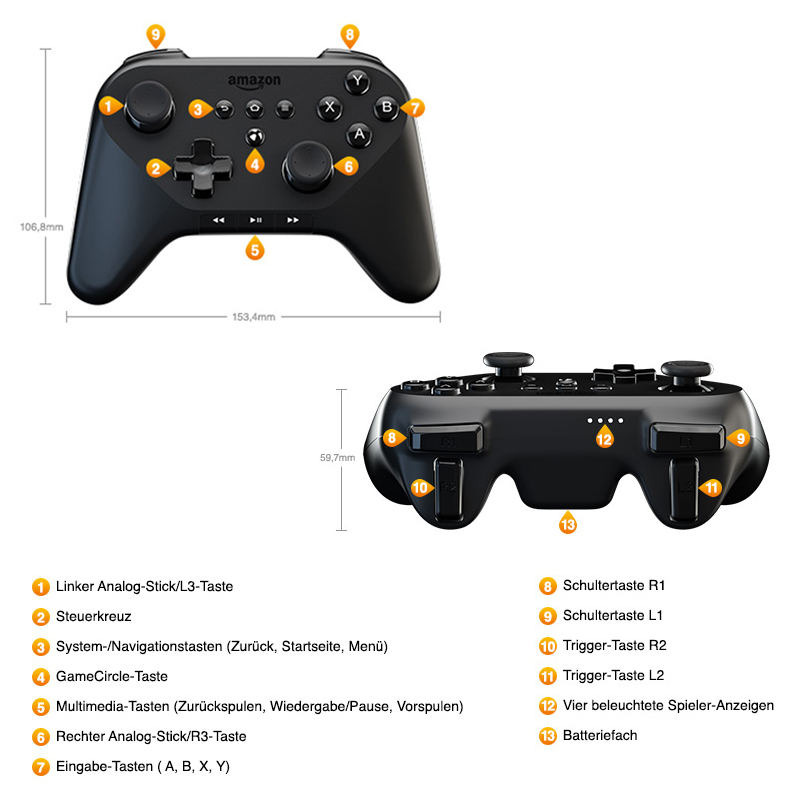 Kindle Amazon Fire Game Controller