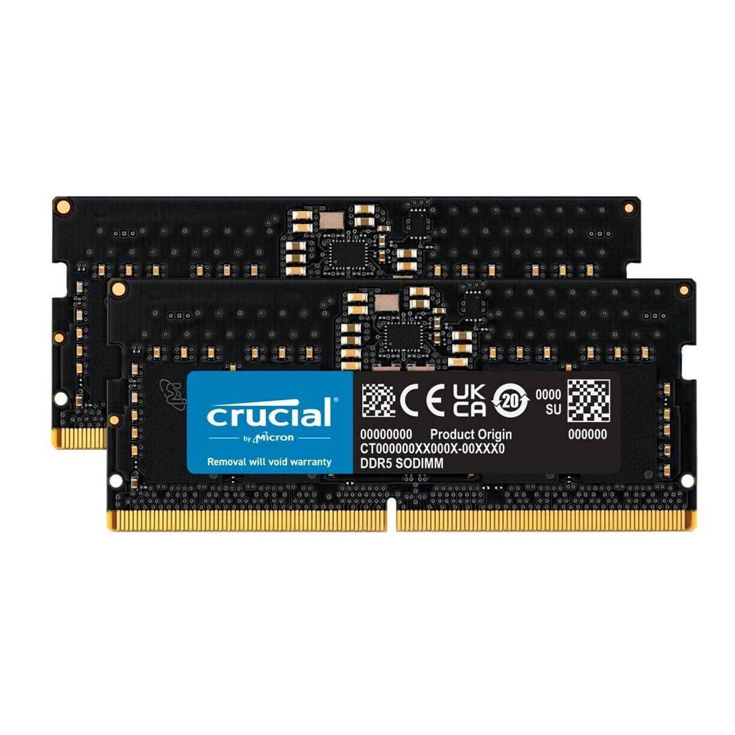 Crucial DDR5 RAM 16GB Kit (2x8GB) 4800MHz CL40 SODIMM Laptop-Arbeitsspeicher