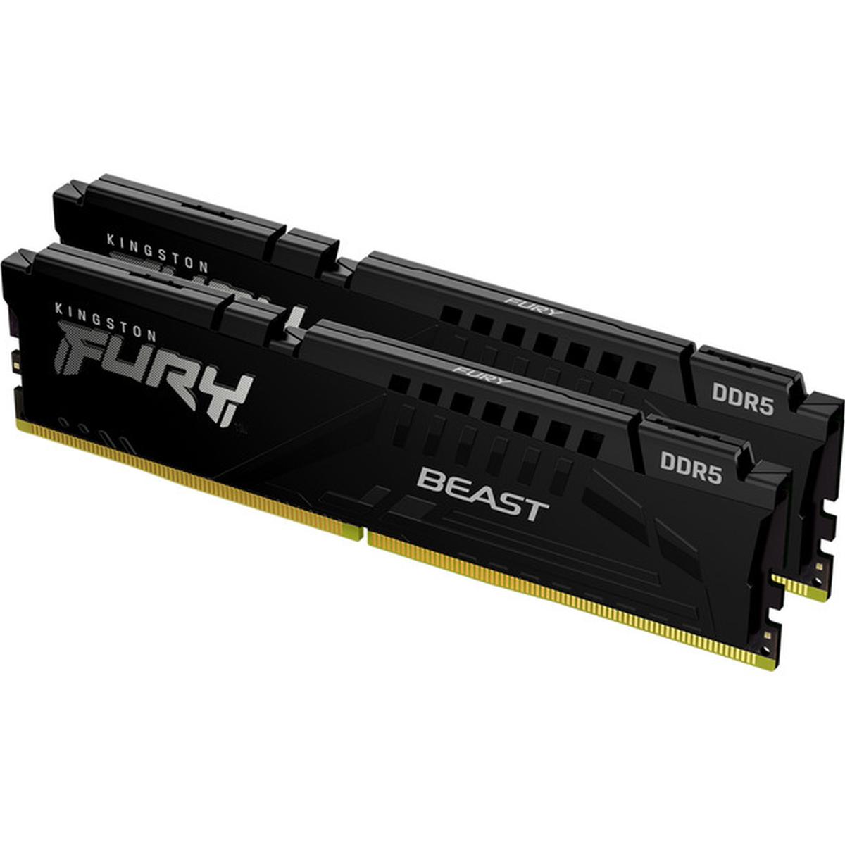 Kingston FURY Beast 64GB (2x32GB) DDR5-5600 CL36 DIMM Arbeitsspeicher schwarz