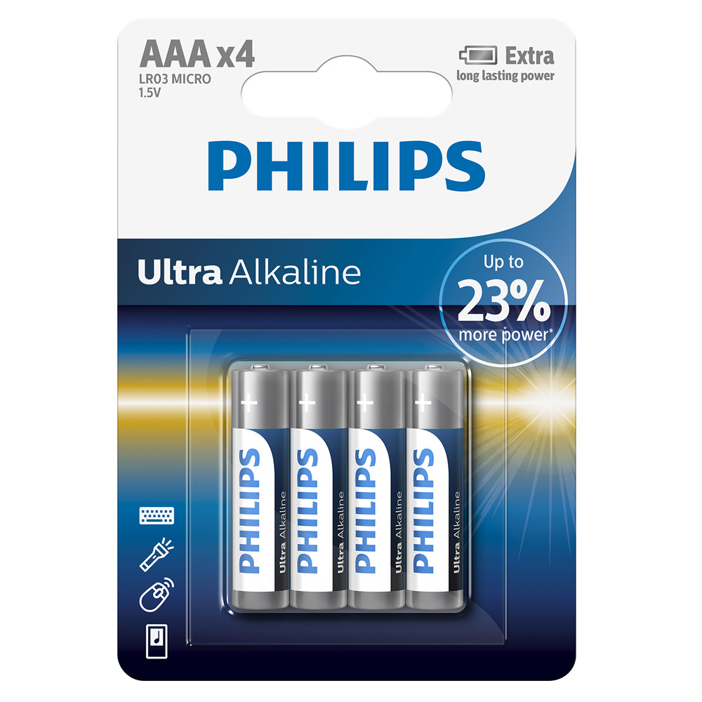 Philips LR03E4B/10 AAA Batterien 4er-Pack