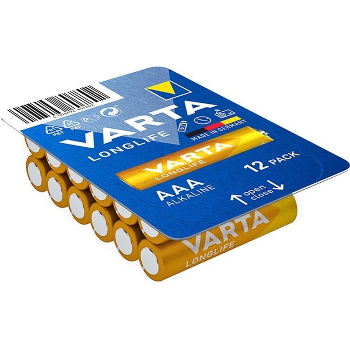 Varta Longlife 4103 AAA Batterien 12 Stück