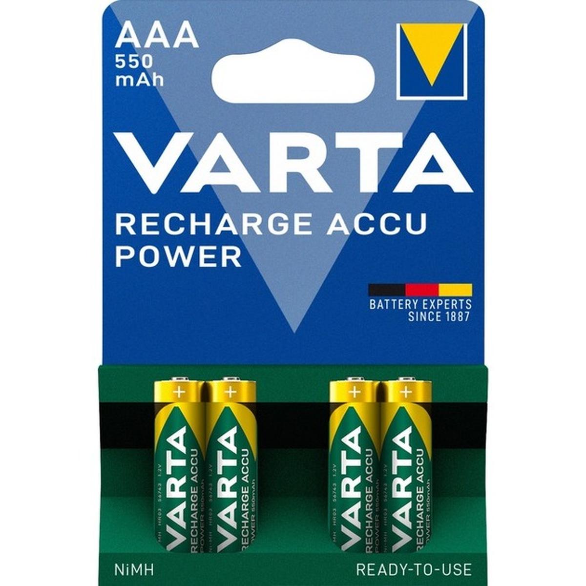 Varta Ready2Use HR03 AAA Akku 550 mAh 4 Stück
