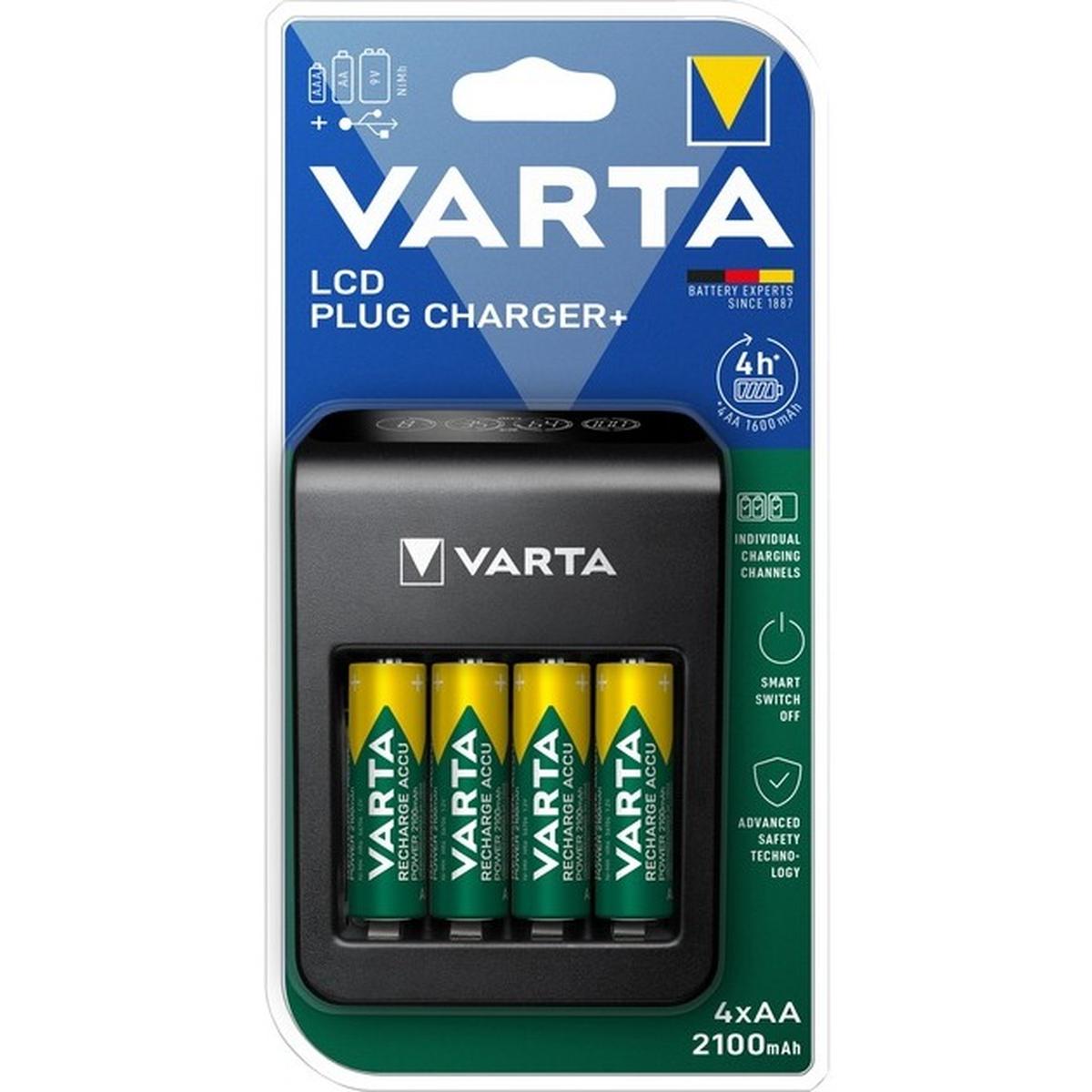 Varta Plug Charger+ Akkuladegerät inkl. 4x AA Akkus