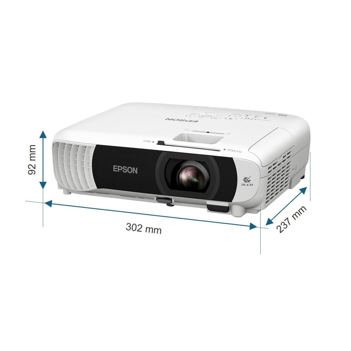 Epson EB-W55 4000 Lumen 3LCD-Projektor weiß