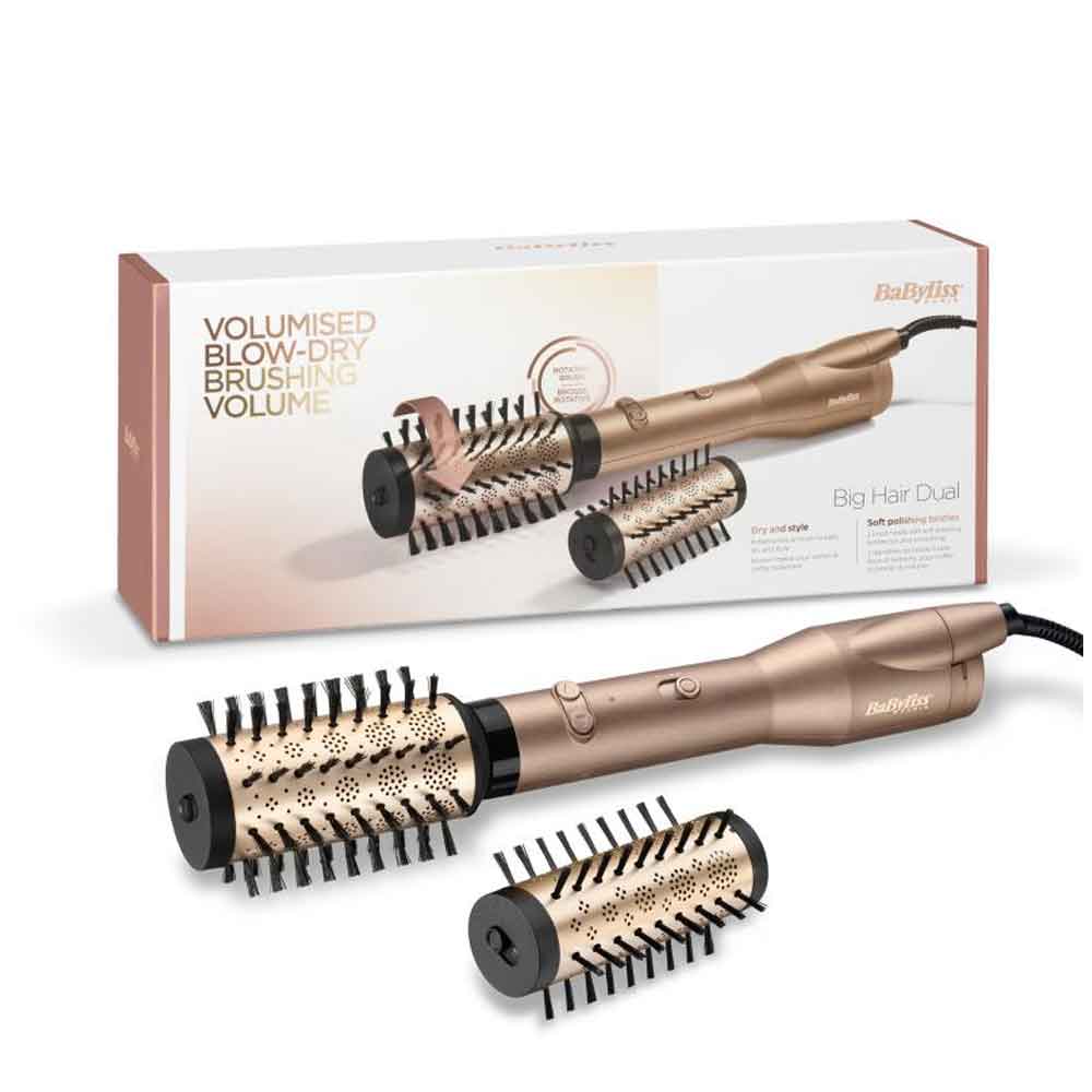 BaByliss AS952E Big Hair Dual Warmluft-Stylingbürste gold