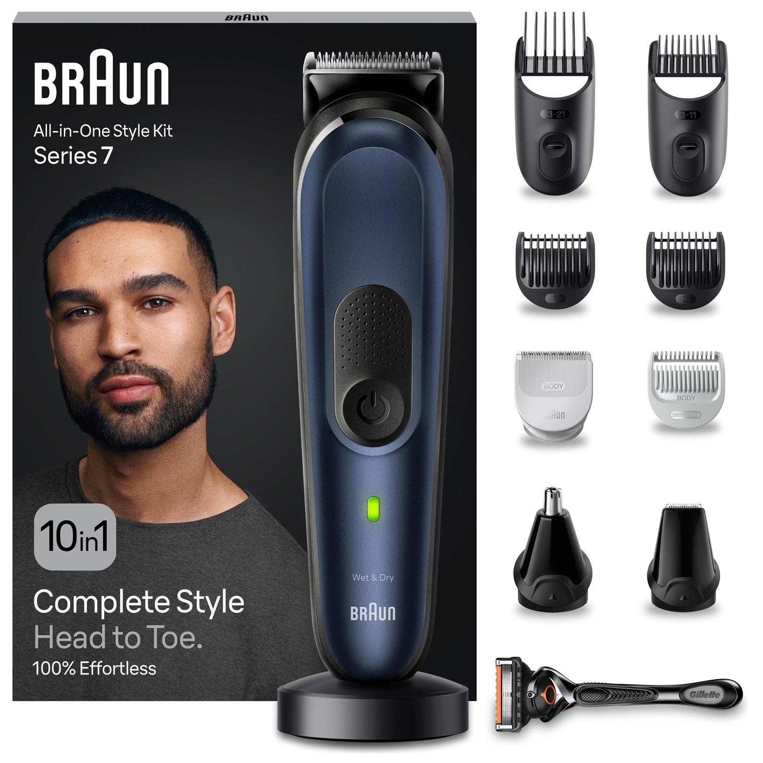 Braun MGK7421 All-In-One Bartpflege Bodygroomer Set 10-in-1