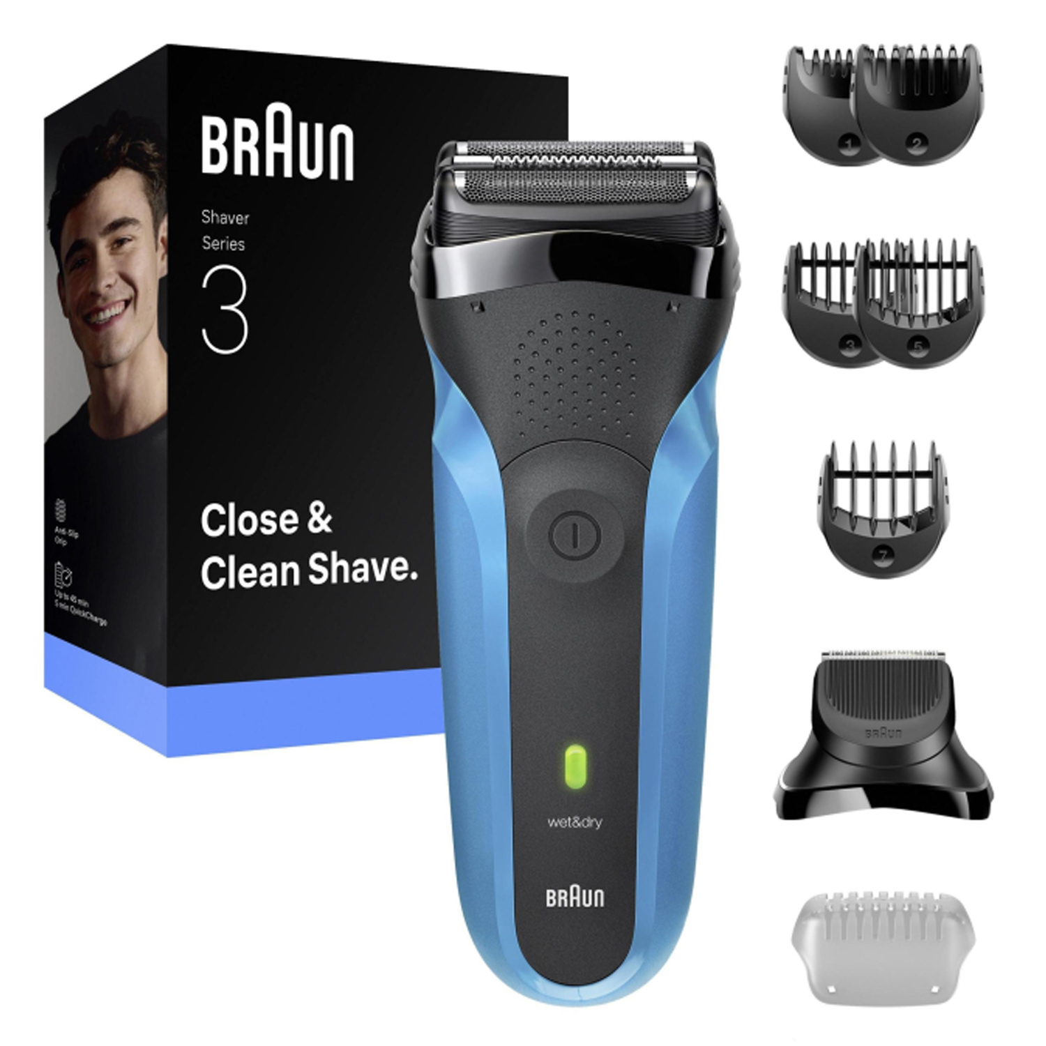Braun Series 3 310BT Rasierer blau