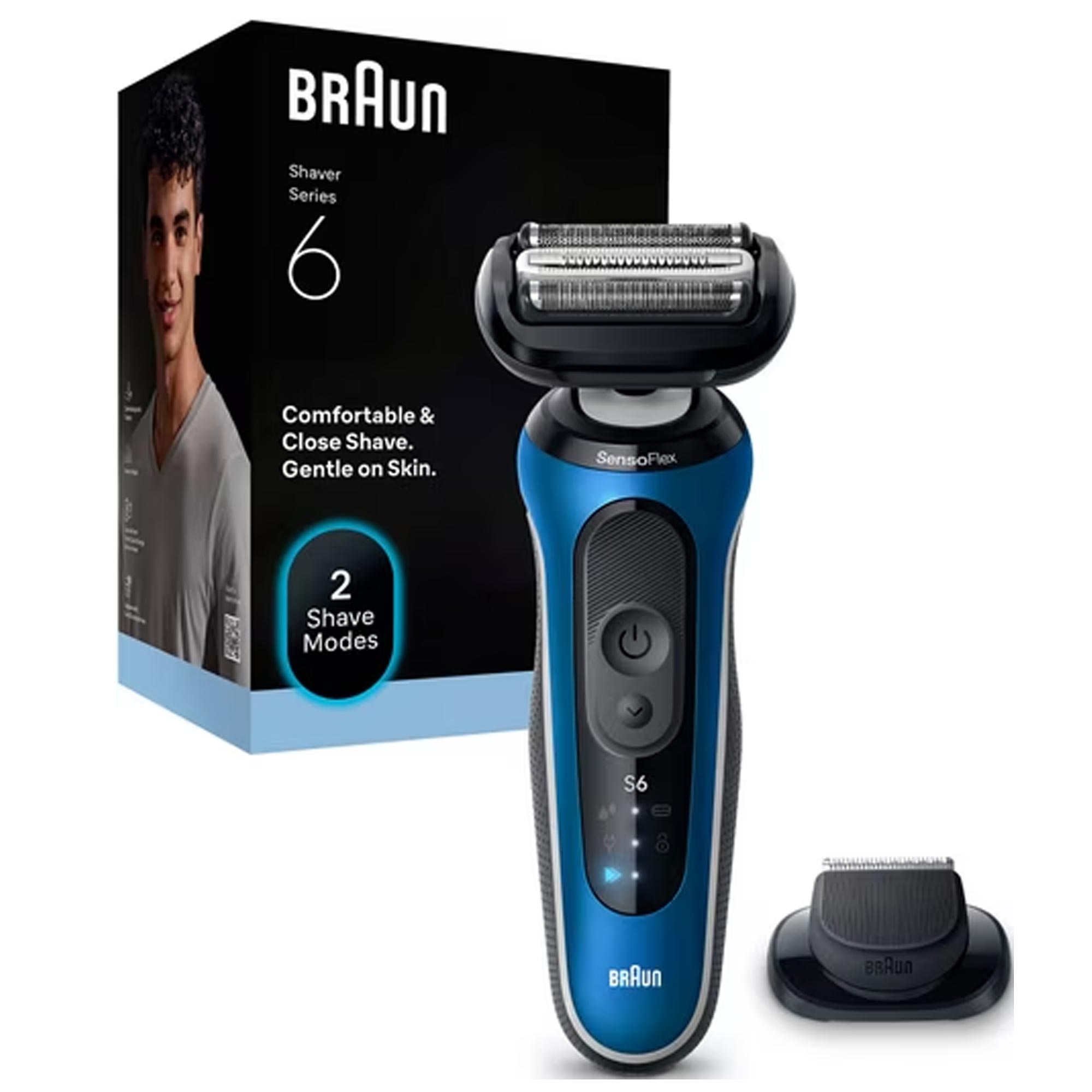 Braun Series 6 62-B1200s Elektrorasierer blau (2.Wahl)