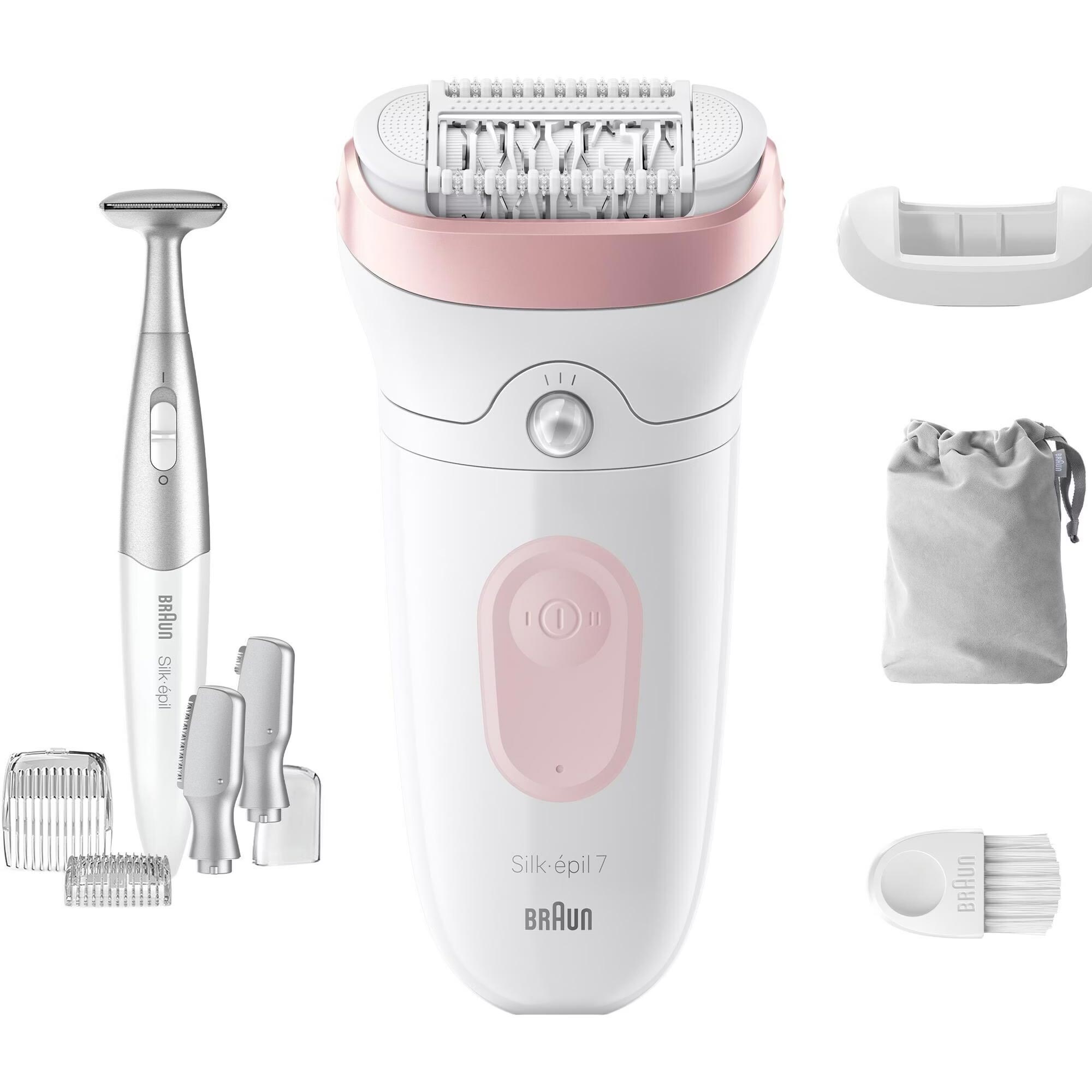 Braun Silk-épil 7 7-210 Epilierer weiß/rosa