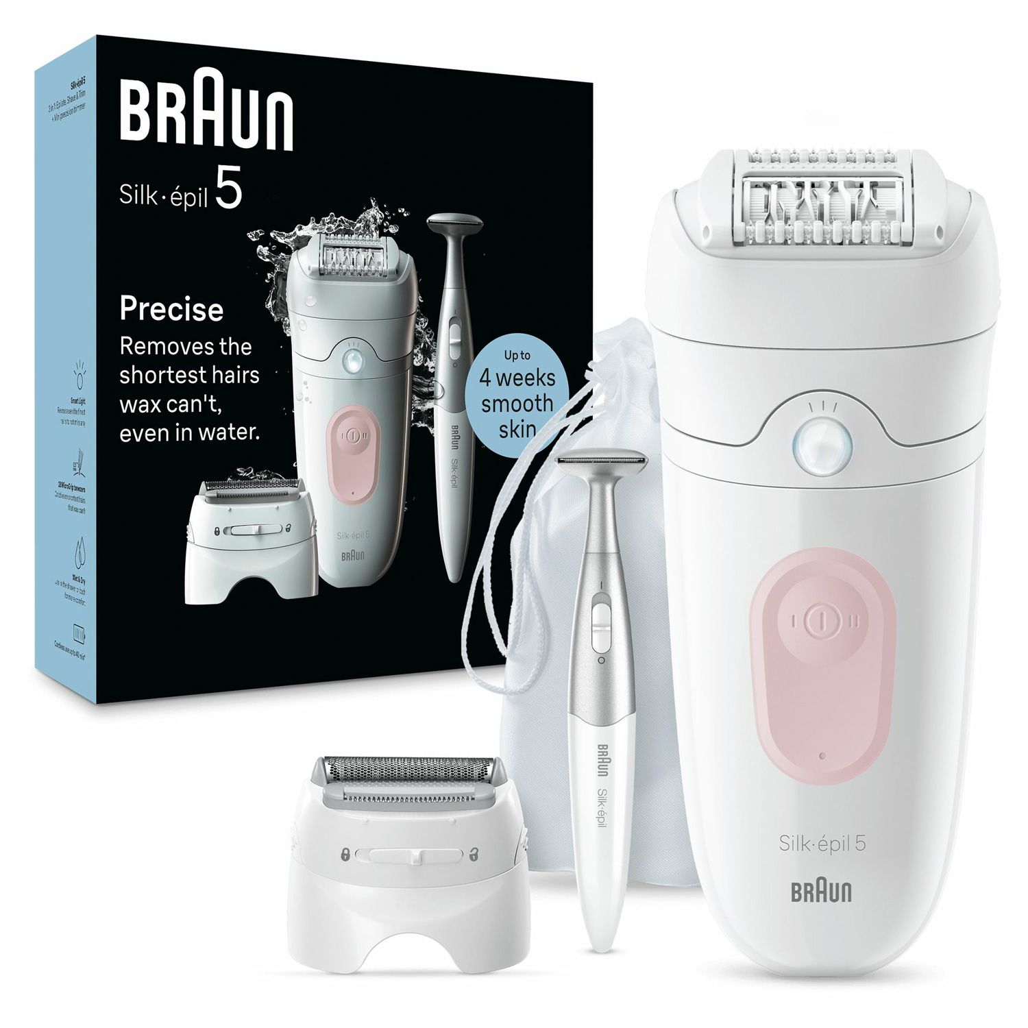 Braun Silk-épil 5 5-230 Epilierer weiß/flamingorosa