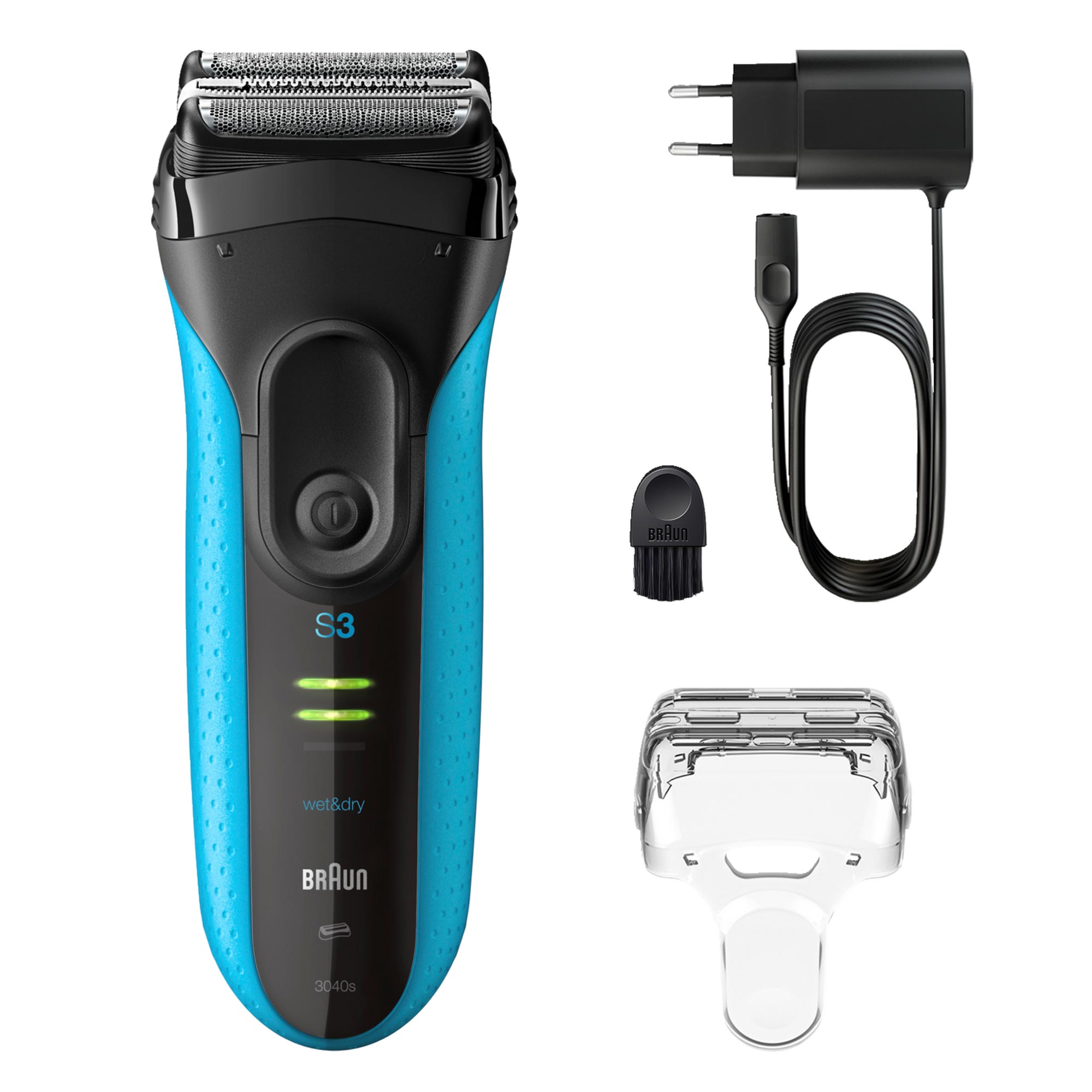 Braun Series 3+ 3040s Elektrorasierer blau