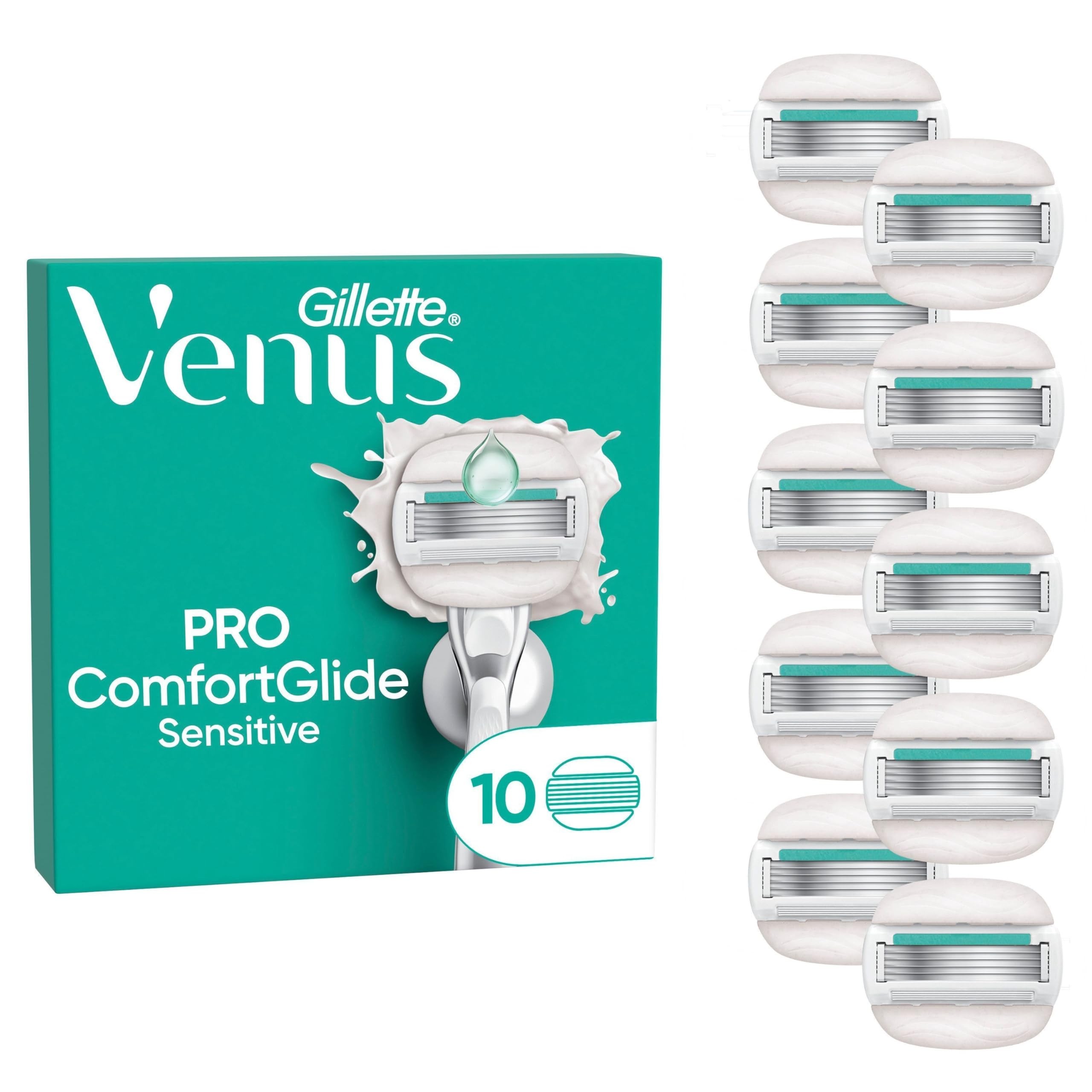 Gillette Venus Pro Comfortglide Sensitive Rasierklingen 10 Stück
