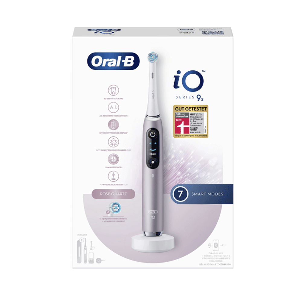 Oral-B iO Series 9N elektr. Zahnbürste Set rose quartz (Verpackung geöffnet)