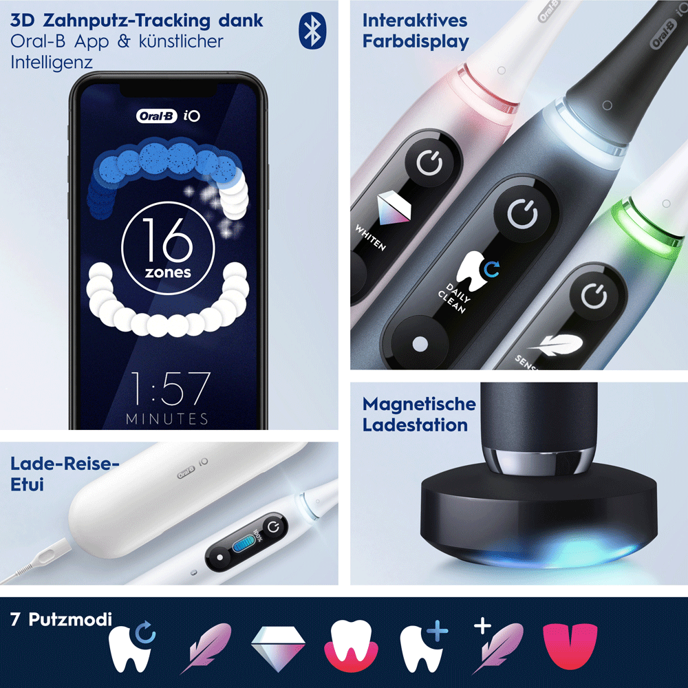 Oral-B iO Series 9N elektr. Zahnbürste Set rose quartz (Verpackung geöffnet)