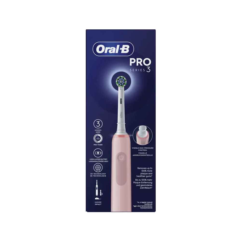 Oral-B PRO 3 3000 Elektrische Zahnbürste pink