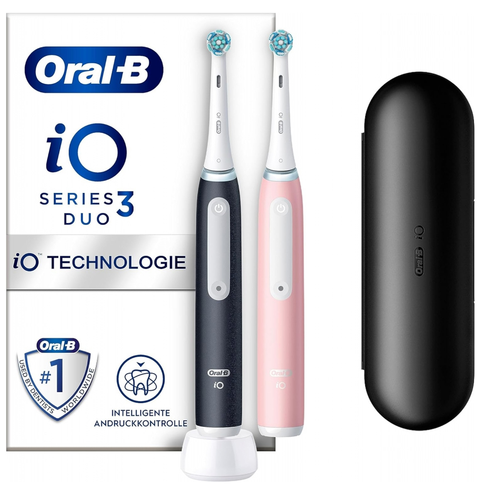 Oral-B iO Series 3 Duo elektr. Zahnbürste matt black/blush pink