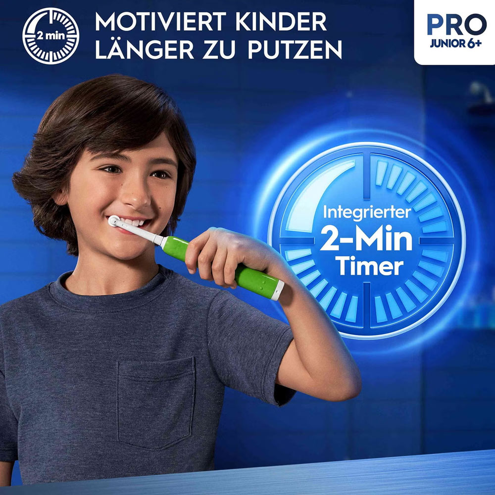 Oral-B Pro Junior elektrische Zahnbürste grün
