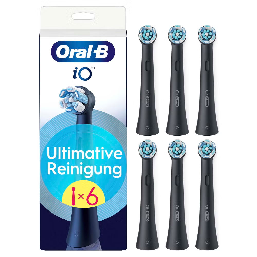Oral-B iO Ultimative Reinigung Aufsteckbürsten 6 Stück schwarz
