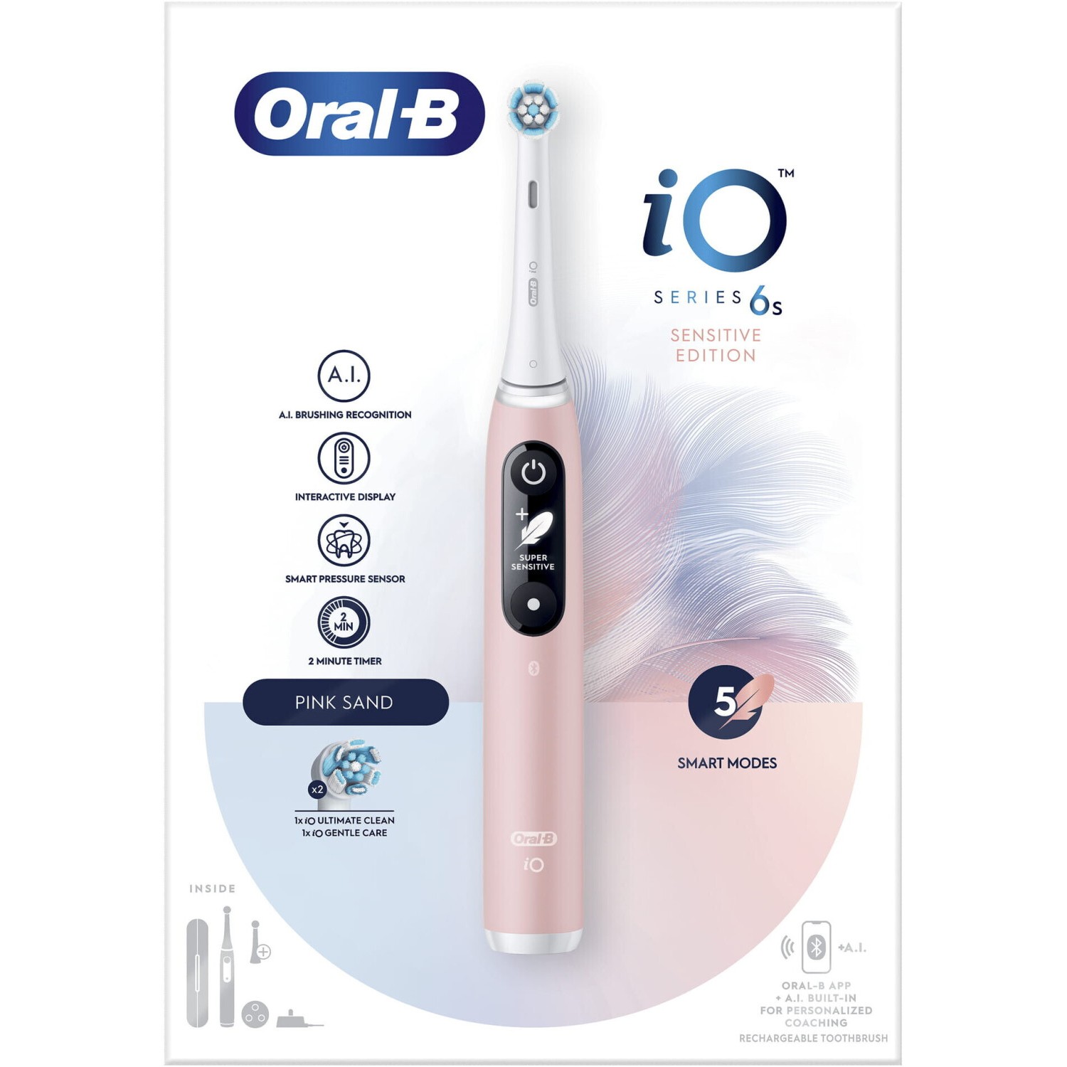 Oral-B iO 6S elektrische Zahnbürste rosa