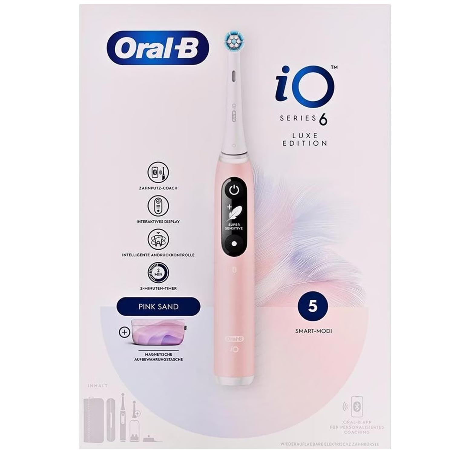 Oral-B iO Series 6 Luxe Edition elektrische Zahnbürste pink sand (2.Wahl)