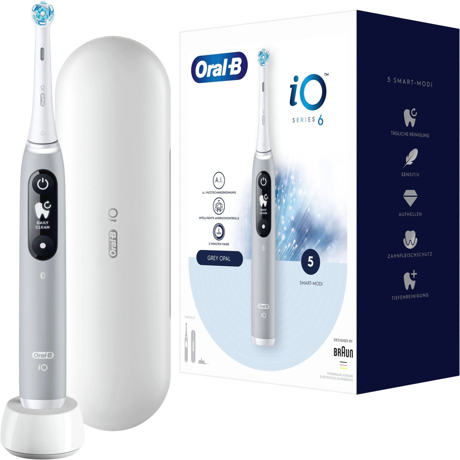 Oral-B iO Series 6 elektrische Zahnbürste grey opal EU