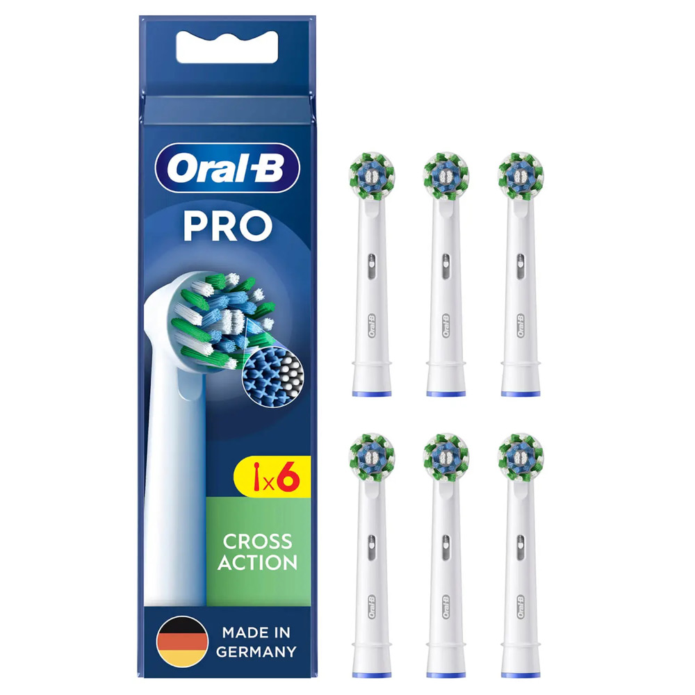 Oral-B Pro CrossAction Aufsteckbürsten 6er-Pack weiß