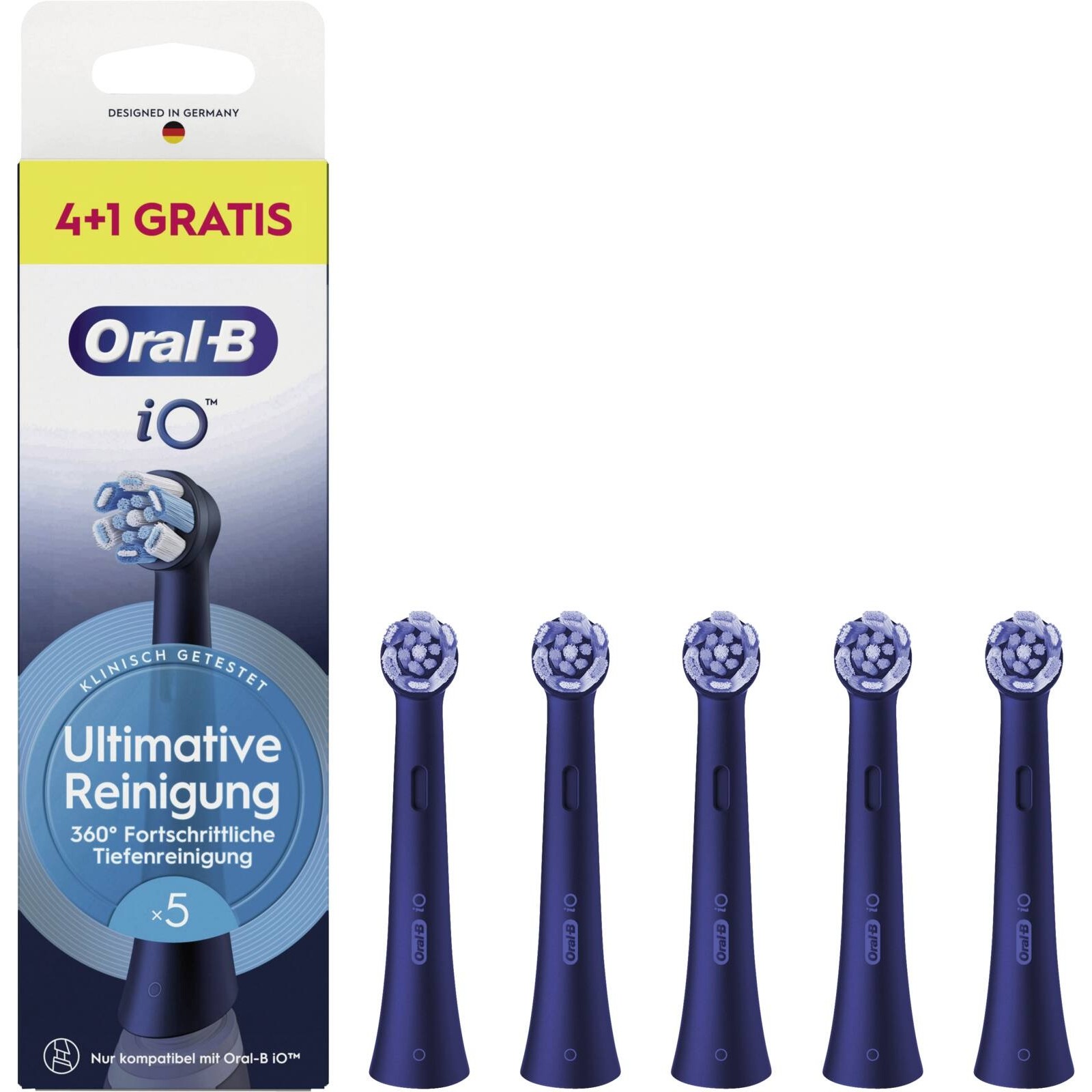 Oral-B iO Ultimative Reinigung Aufsteckbürsten 4+1 schwarz