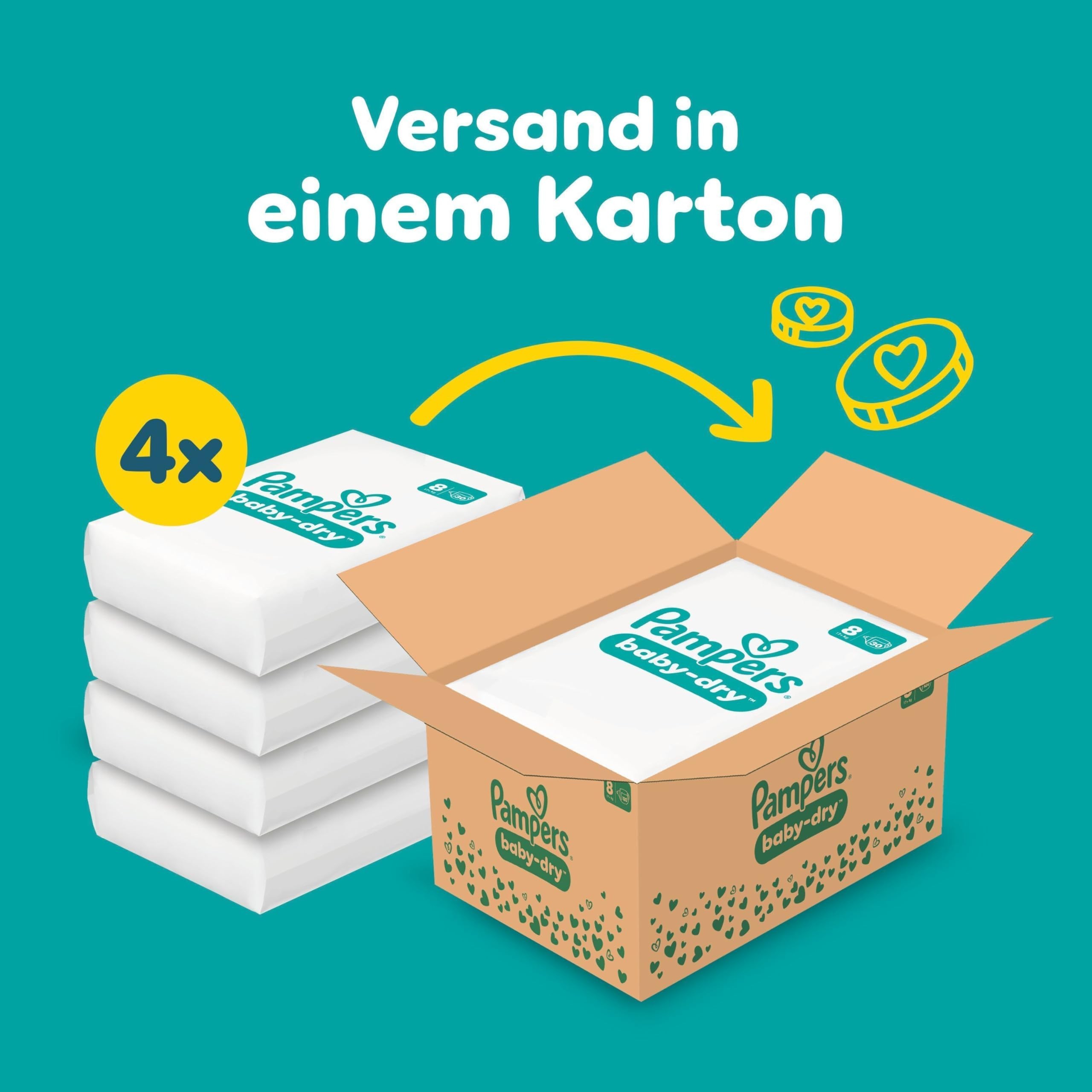 Pampers Baby-Dry Windeln Größe 8 (17+ kg) 120 Stück