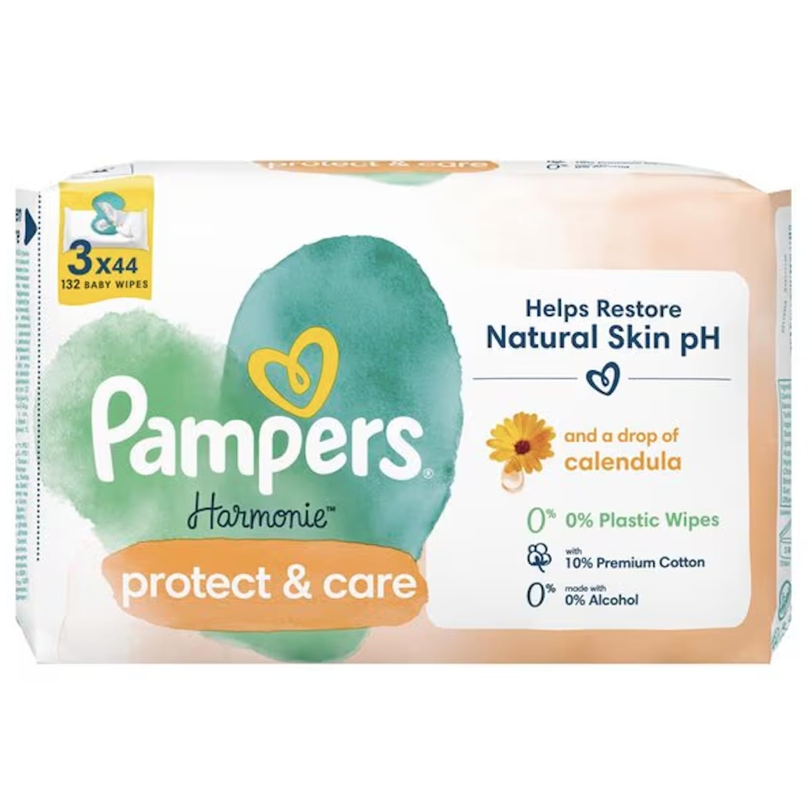 Pampers Harmonie Protect & Care Calendula Feuchttücher 132 Stück