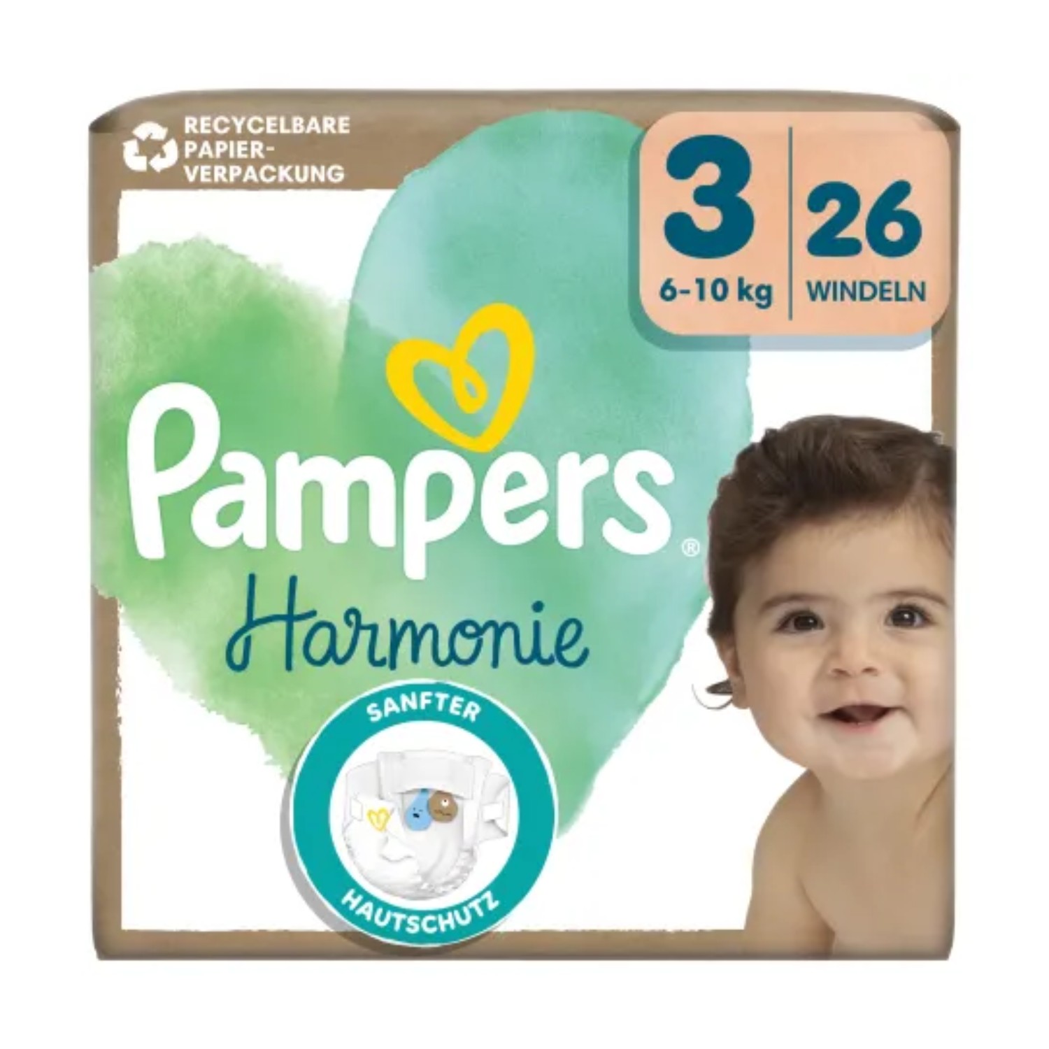 Pampers Harmonie Windeln Größe 3 (6-10 kg) 26 Stück