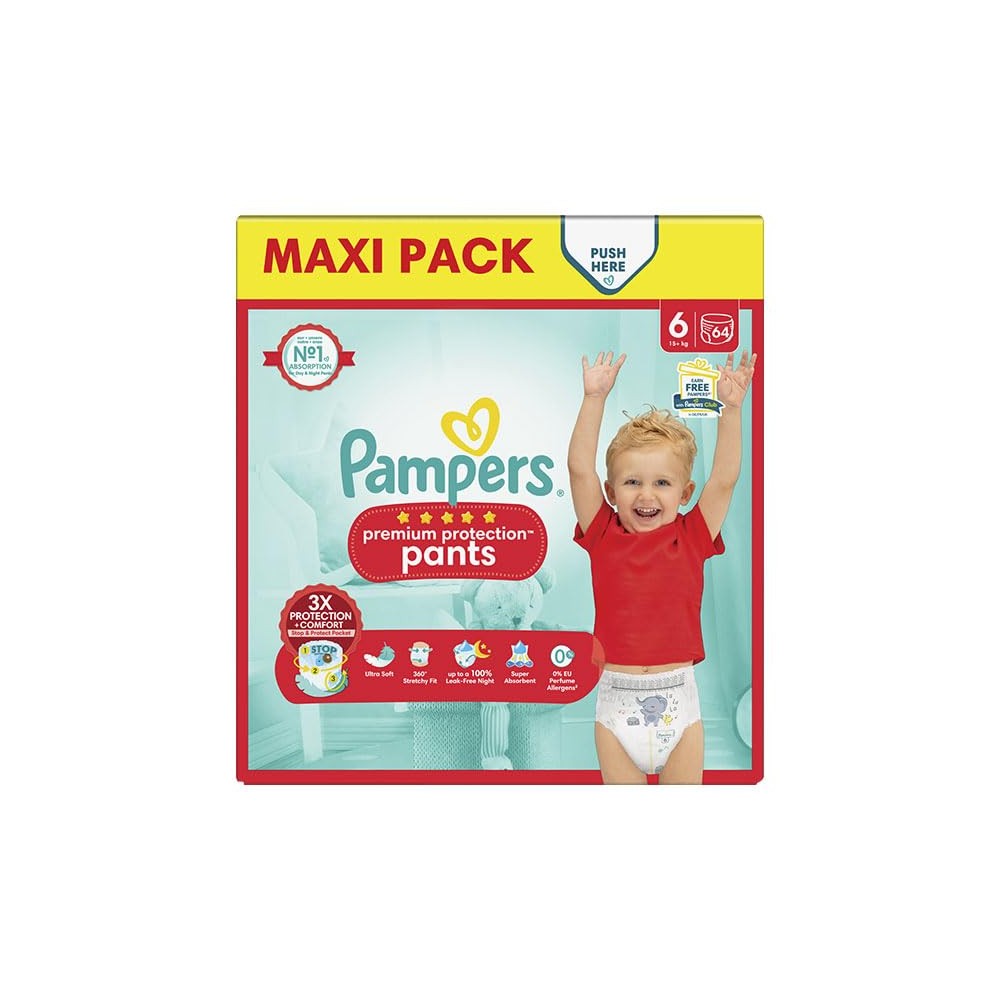 Pampers Premium Protection Pants Größe 6 (13-19 kg) 66 Stück