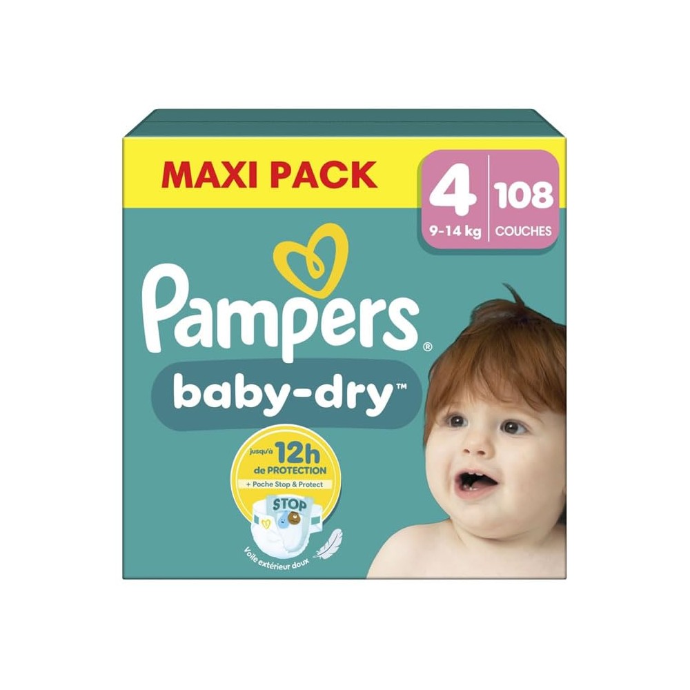 Pampers Baby-Dry Größe 4 Windeln 108 Stück