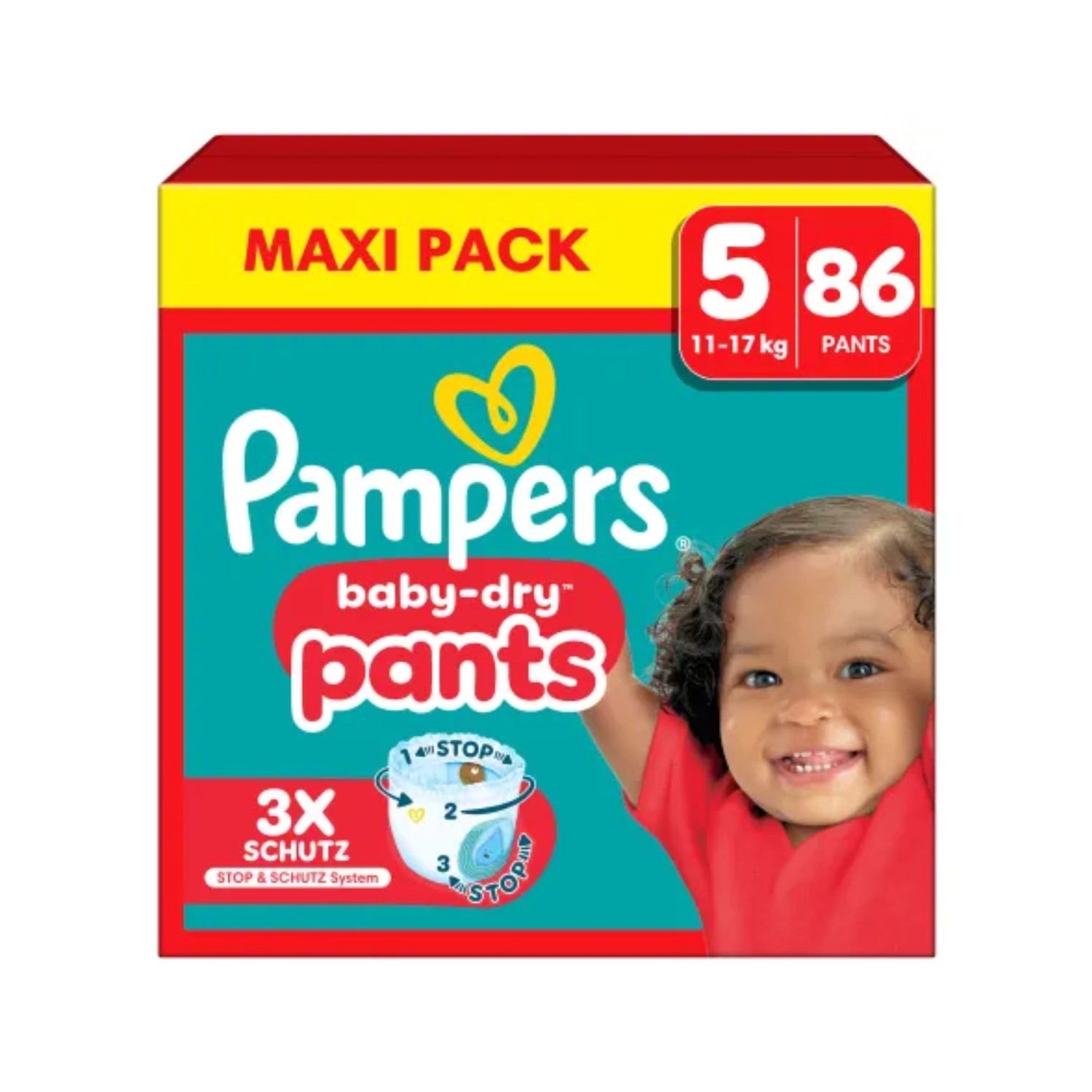 Pampers Baby-Dry Pants Größe 5 Windeln 86 Stück