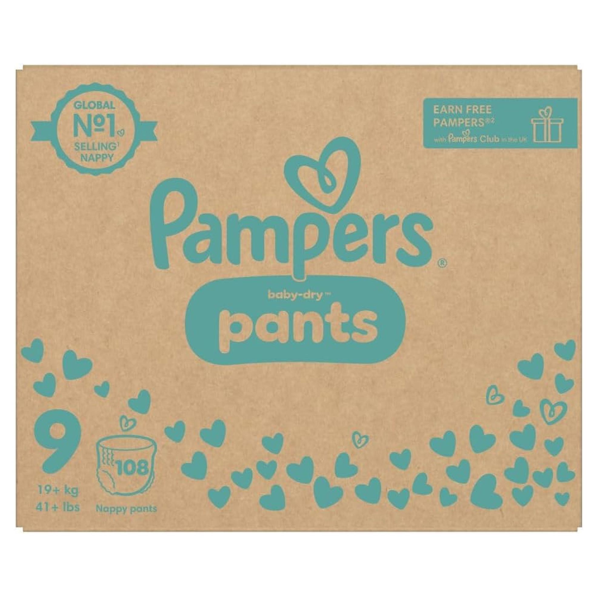 Pampers Baby-Dry Pants Größe 9 Windeln 108 Stück