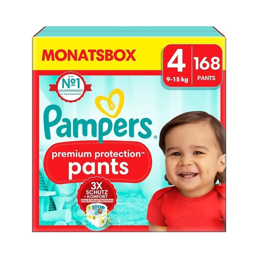 Pampers Premium Protection Pants Größe 4 Windeln 168 Stück