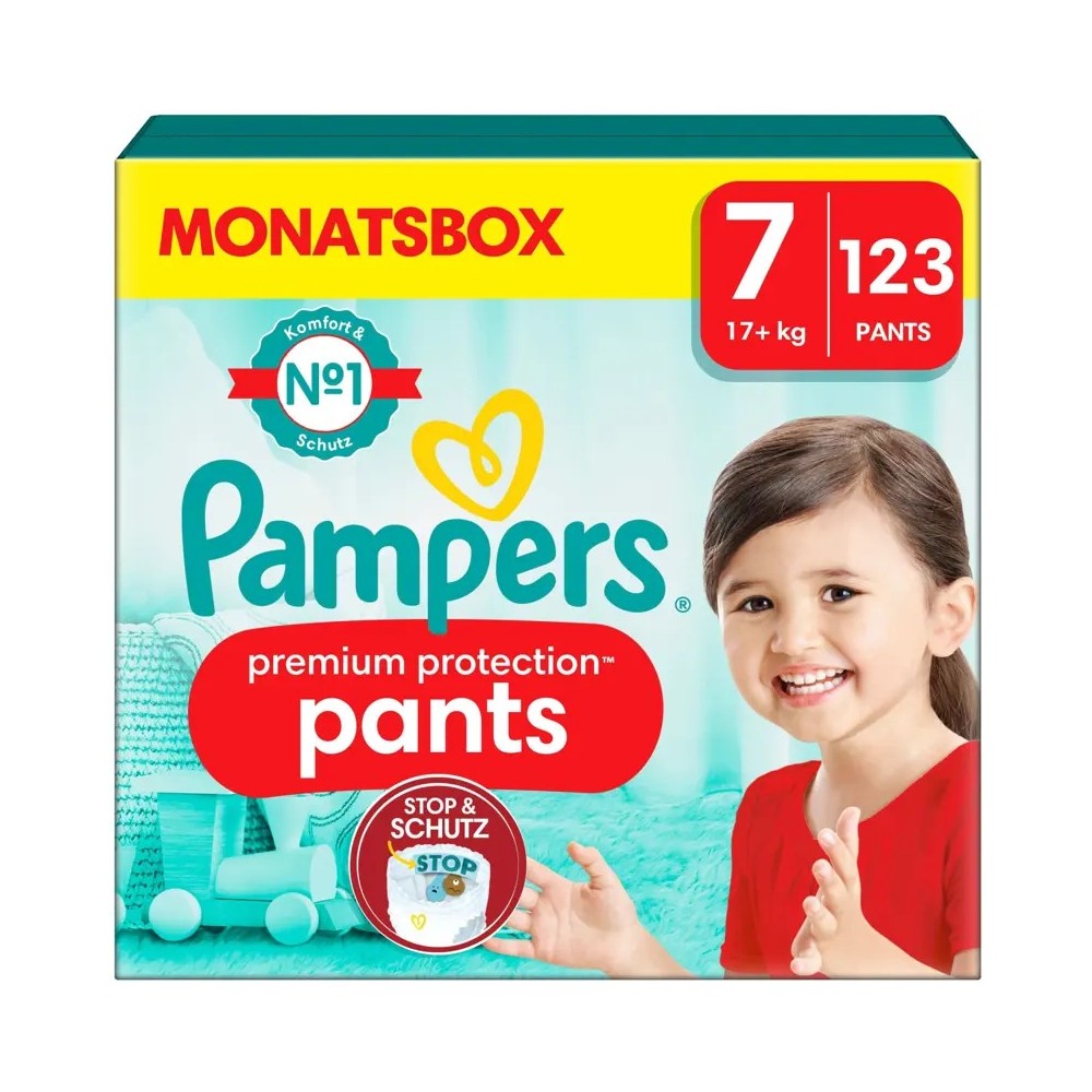 Pampers Premium Protection Pants Größe 7 Windeln 123 Stück