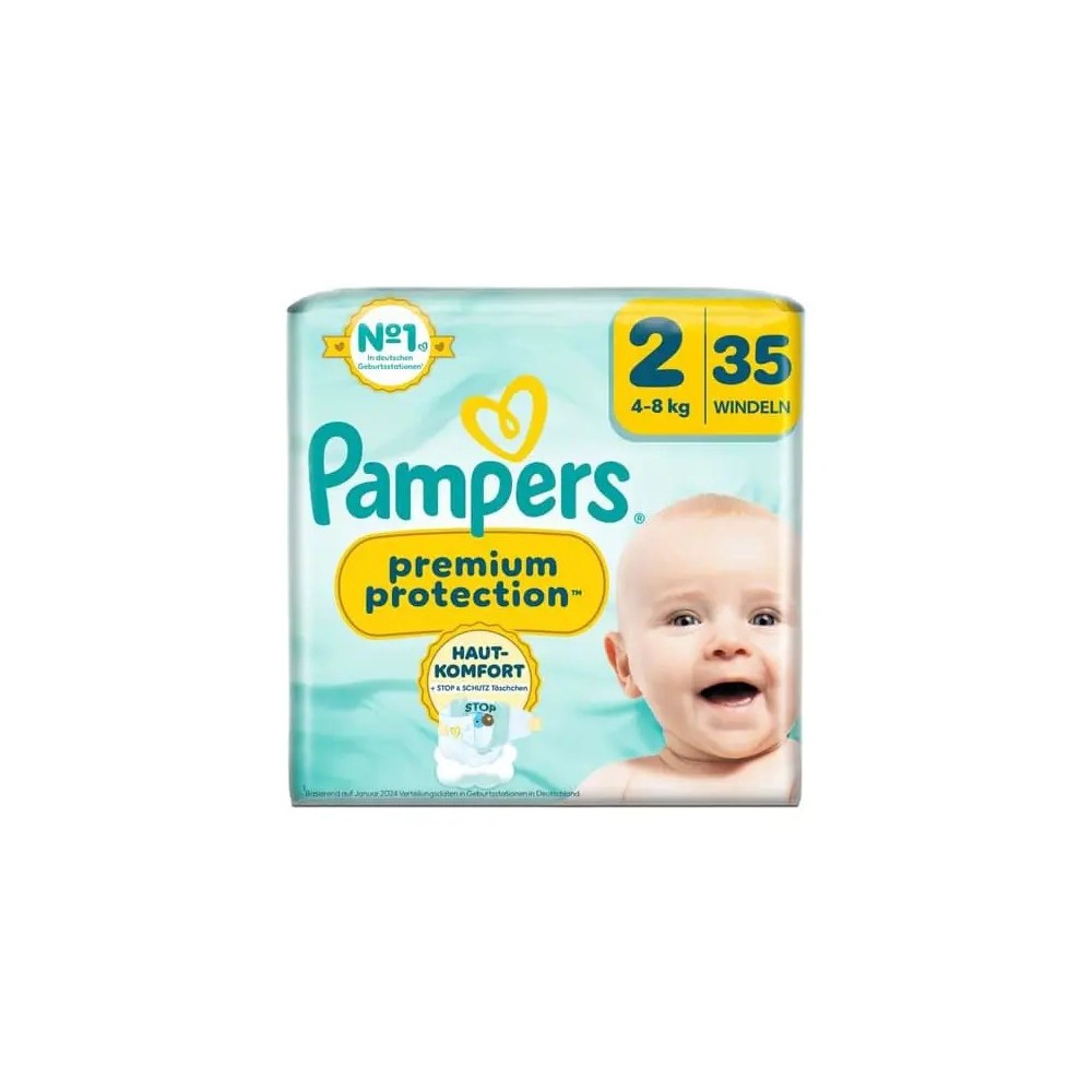 Pampers Premium Protection Größe 2 Windeln 35 Stück