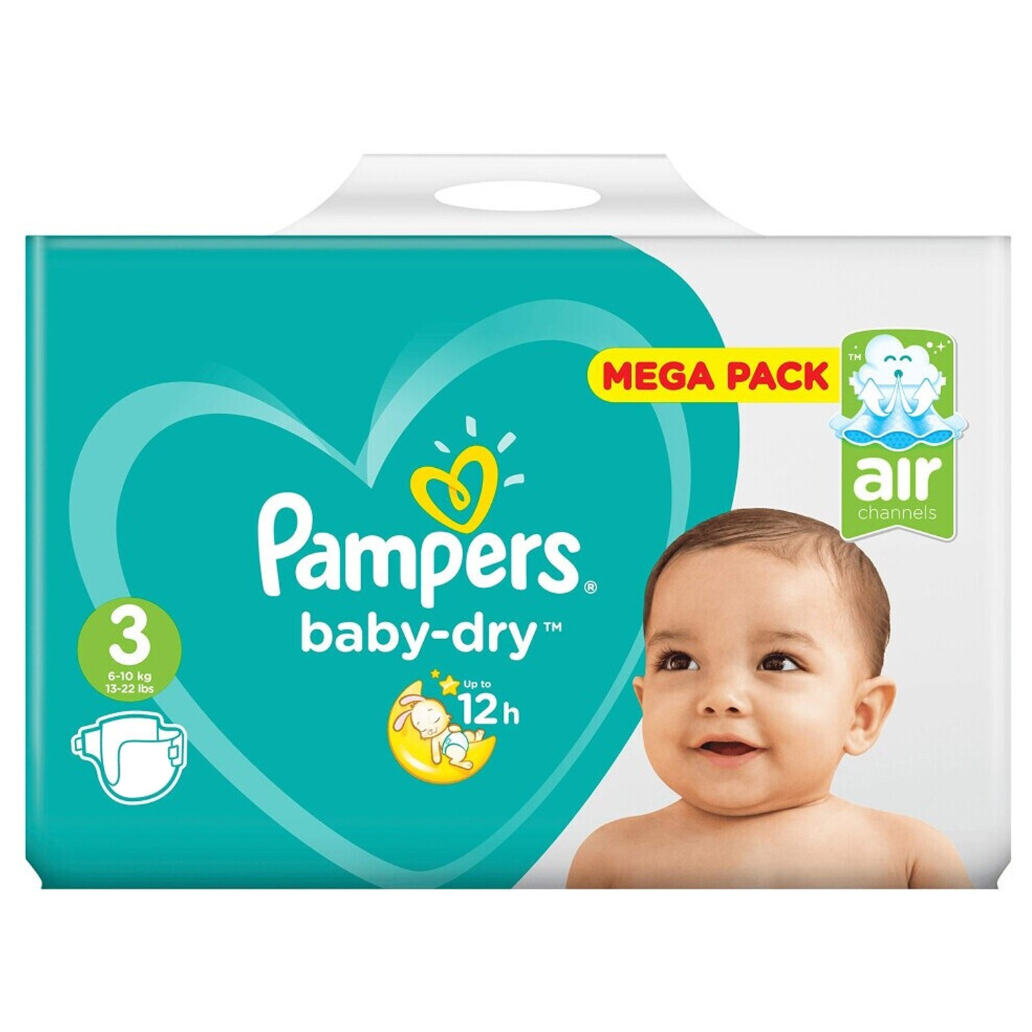 Pampers Baby-Dry Größe 3 Windeln 104 Stück 6-10kg