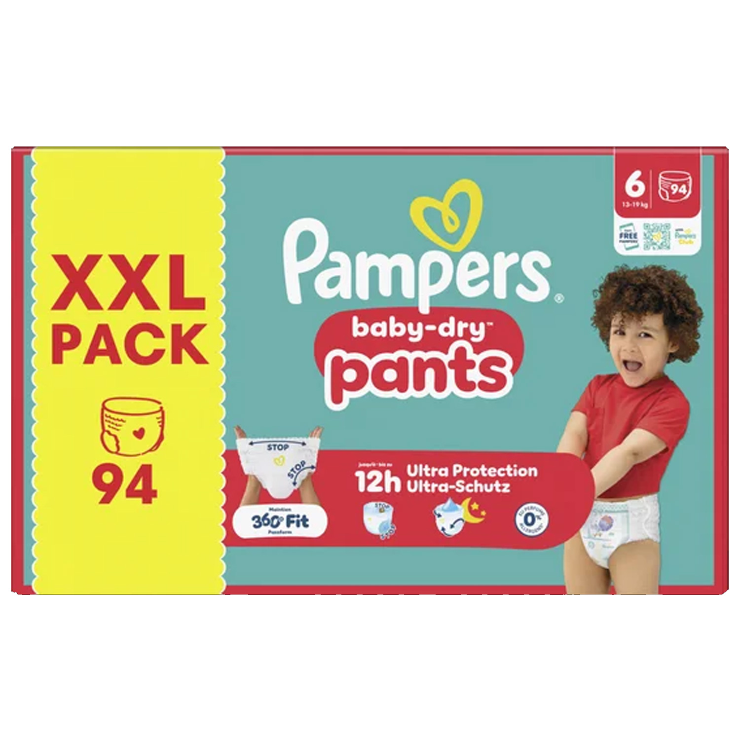 Pampers Baby-Dry Pants Größe 6 Windelhosen XXL Pack 94 Stück 13-19kg