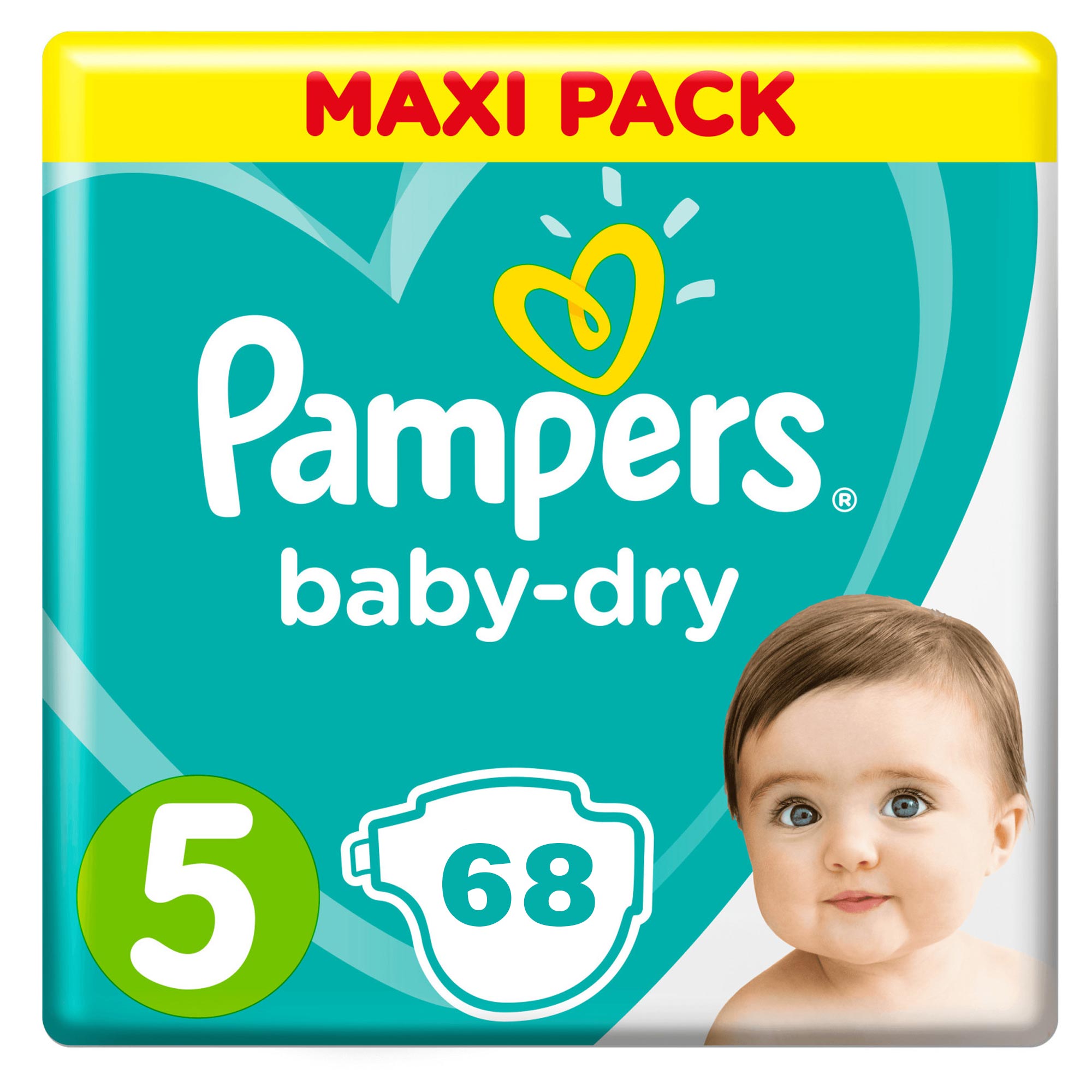 Pampers Baby-Dry Größe 5 Windeln 11-16kg 68 Stück