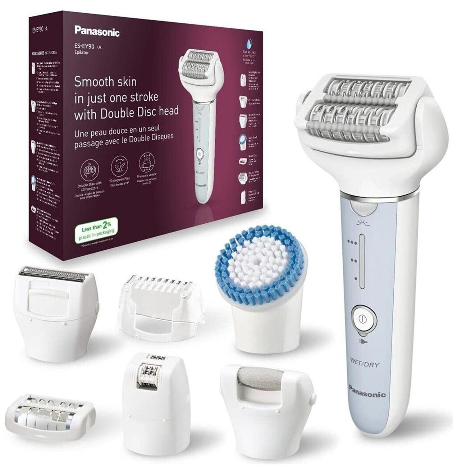 Panasonic ES-EY90 Nass/Trockenepilierer weiß/blau