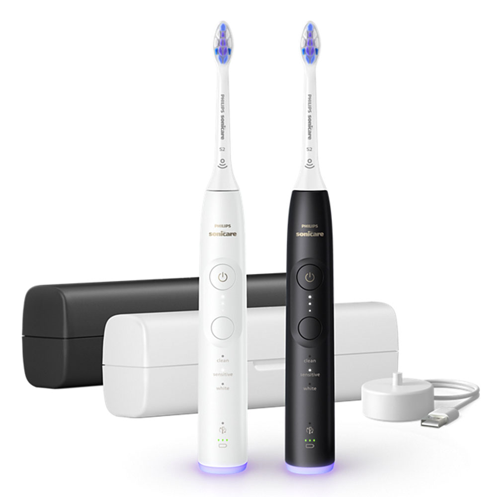 Philips Sonicare 6500 Series HX7419/01 Elektrische Zahnbürste Duo weiß/schwarz