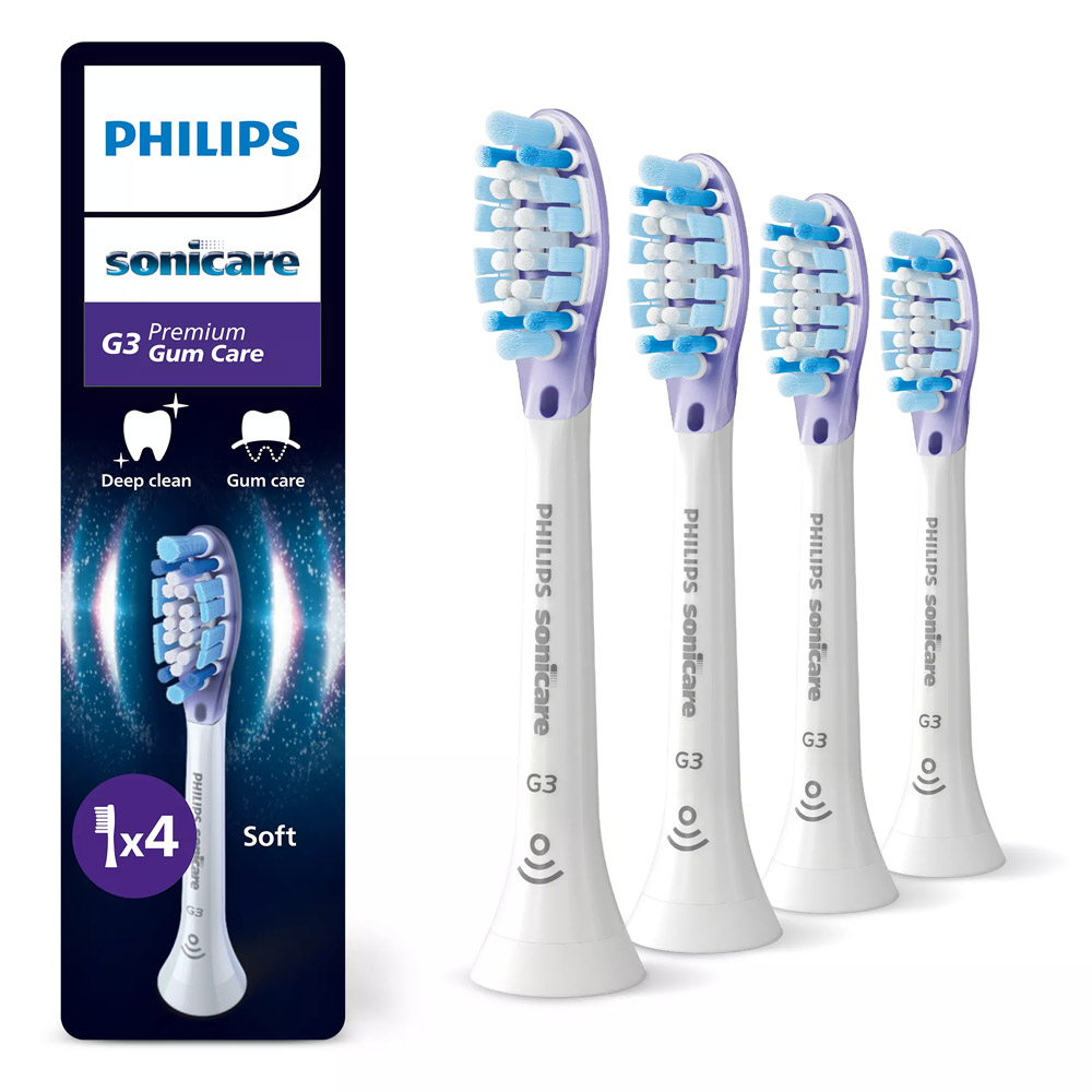 Philips Sonicare G3 Premium Gum Care Ersatzbürstenköpfe 4er-Pack weiß