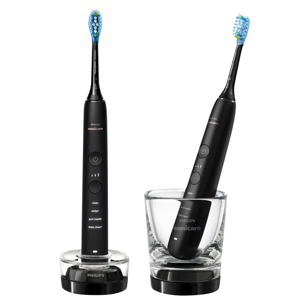 Philips Sonicare DiamondClean 9000 HX9914/63 elektrische Schallzahnbürste Doppelpack schwarz