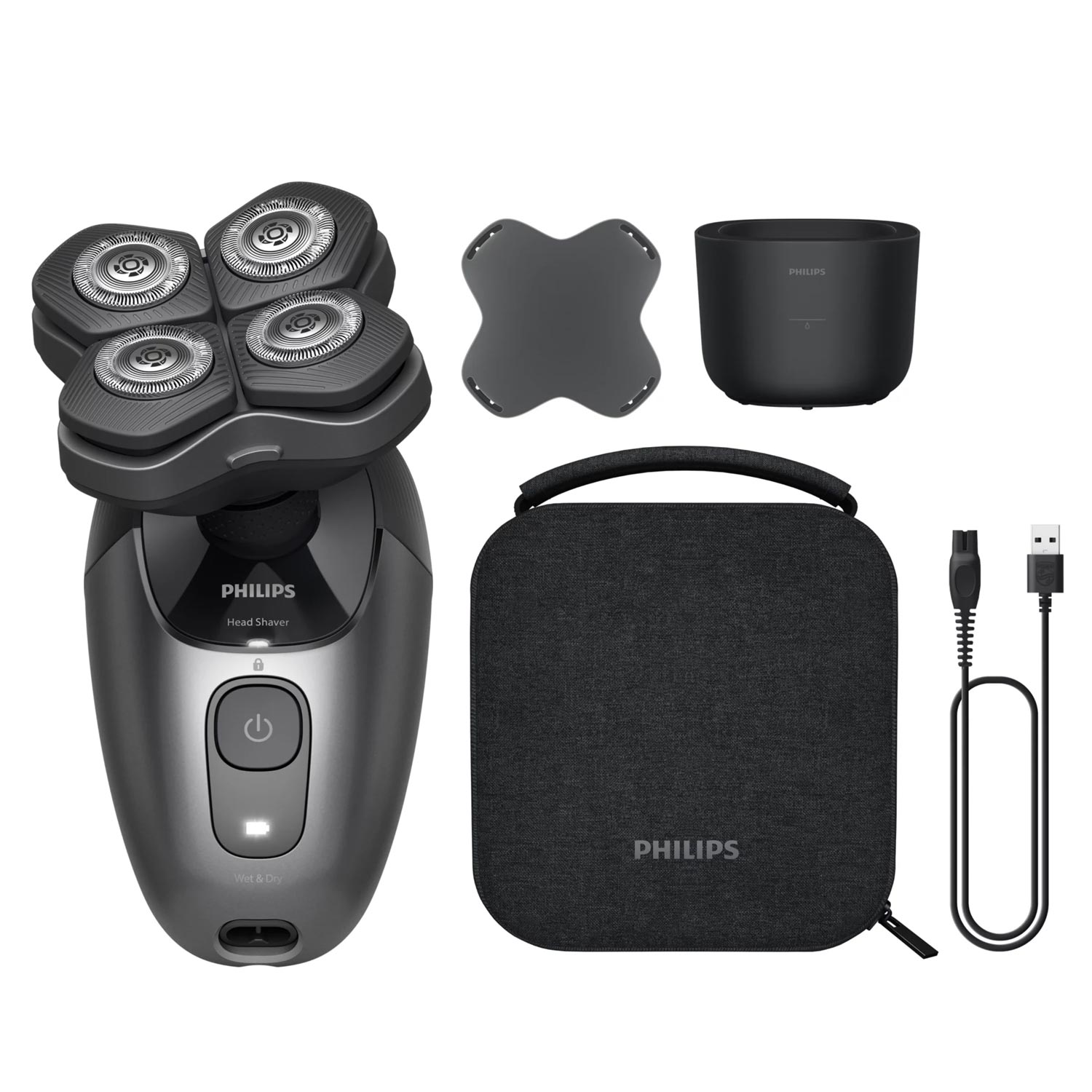 Philips Head Shaver Pro Series 7000 HS7980/15 elektrischer Glatzenrasierer