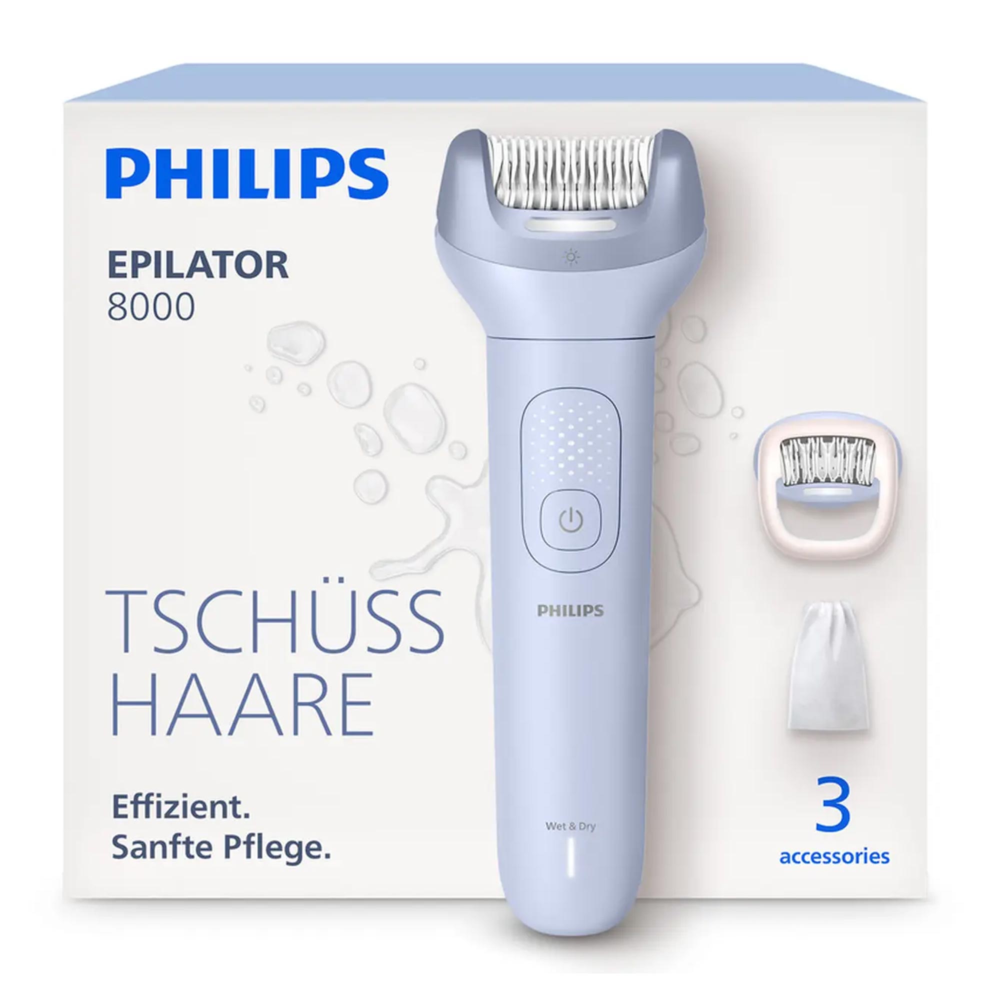 Philips Series 8000 BRE708 Epilierer blau